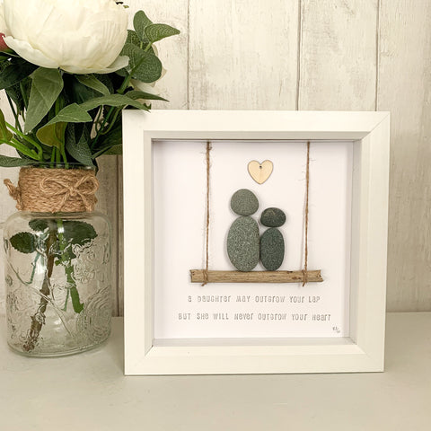 Father And Daughter Pebble Art Frame | Father’s Day Gift