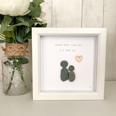 Dad and Son Pebble Art Frame | Father’s Day Gift