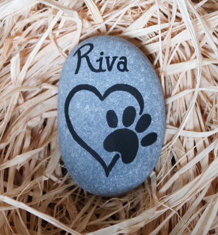 Hand Painted Pet Memorial Stone