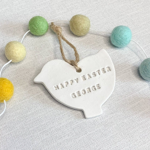 Easter Chick Decoration, Personalised Easter Gift