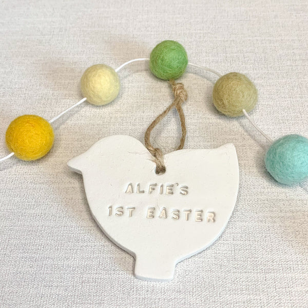 My First Easter, Easter Chick Decoration, Personalised Easter Gift