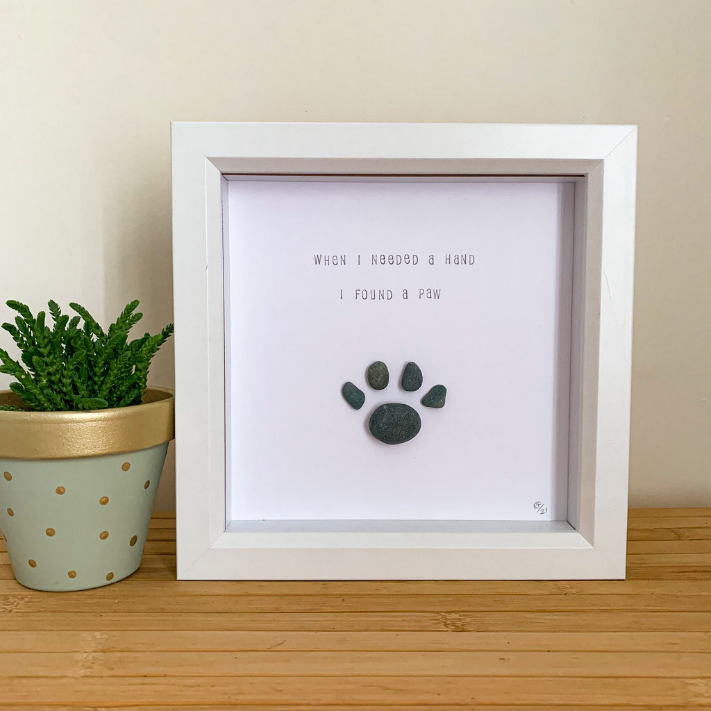 Pebble art 2024 dog paw