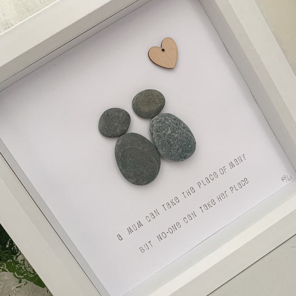 Mum Pebble Art Box Frame | Mothers Day Gift
