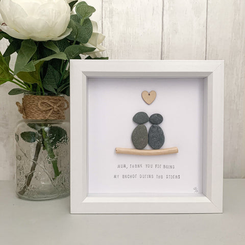 Mum Pebble Art Box Frame | Mothers Day Gift